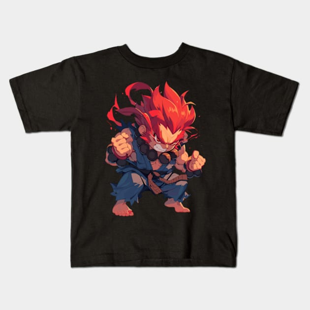 Street Fighter Akuma Kids T-Shirt by peculiarbutcute